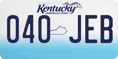 KY license plate 040JEB