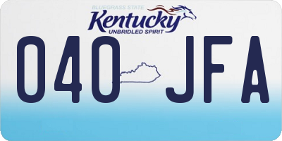 KY license plate 040JFA