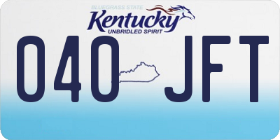 KY license plate 040JFT