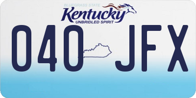 KY license plate 040JFX