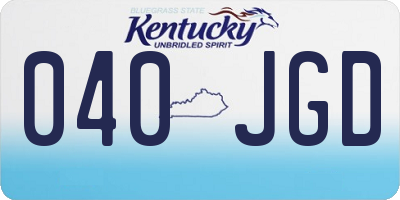 KY license plate 040JGD