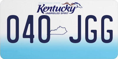 KY license plate 040JGG