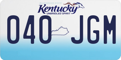 KY license plate 040JGM