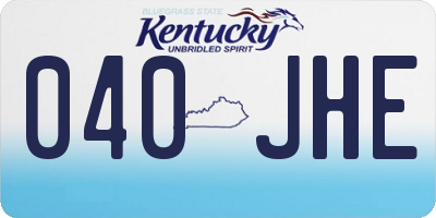 KY license plate 040JHE