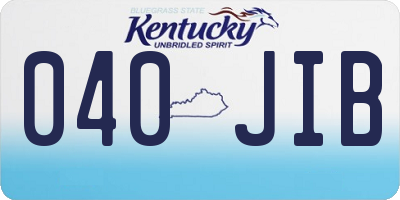 KY license plate 040JIB
