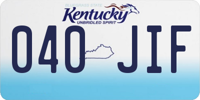 KY license plate 040JIF