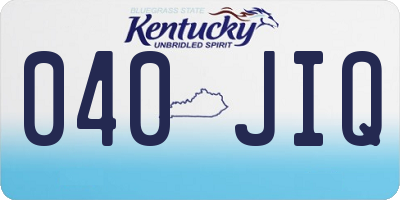 KY license plate 040JIQ