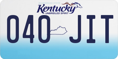 KY license plate 040JIT