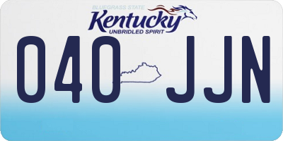 KY license plate 040JJN