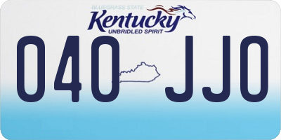 KY license plate 040JJO