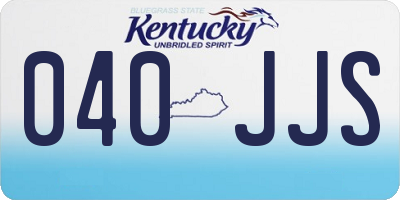KY license plate 040JJS