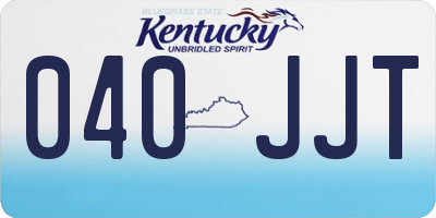 KY license plate 040JJT