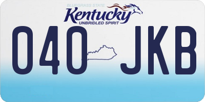 KY license plate 040JKB
