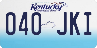 KY license plate 040JKI