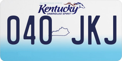 KY license plate 040JKJ