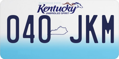 KY license plate 040JKM