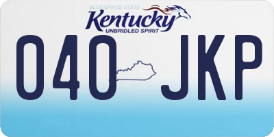 KY license plate 040JKP