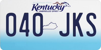 KY license plate 040JKS