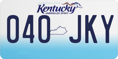 KY license plate 040JKY
