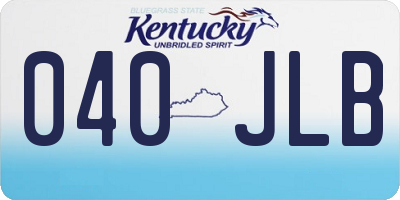 KY license plate 040JLB