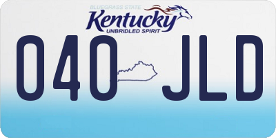KY license plate 040JLD