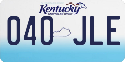 KY license plate 040JLE