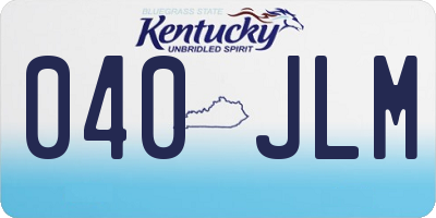 KY license plate 040JLM
