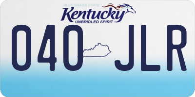 KY license plate 040JLR