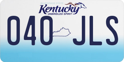 KY license plate 040JLS