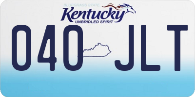 KY license plate 040JLT