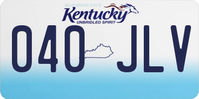 KY license plate 040JLV