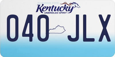 KY license plate 040JLX