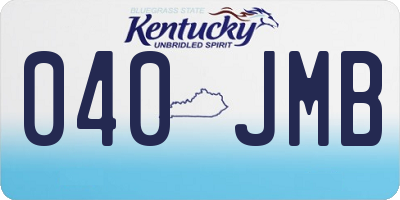 KY license plate 040JMB