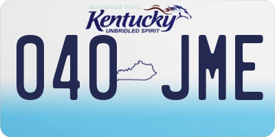 KY license plate 040JME