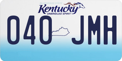 KY license plate 040JMH