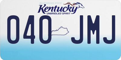 KY license plate 040JMJ