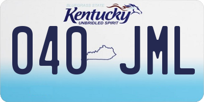 KY license plate 040JML