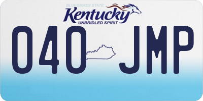 KY license plate 040JMP