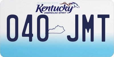 KY license plate 040JMT