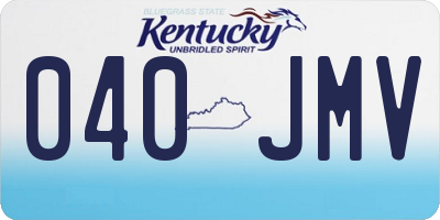 KY license plate 040JMV
