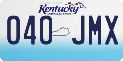 KY license plate 040JMX