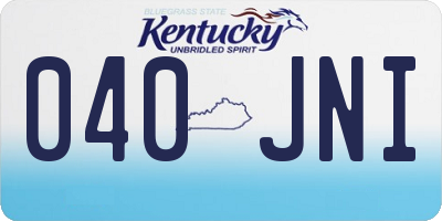 KY license plate 040JNI