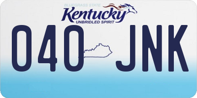 KY license plate 040JNK
