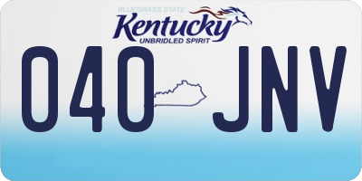KY license plate 040JNV