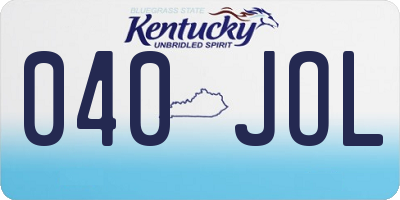 KY license plate 040JOL