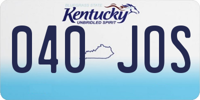 KY license plate 040JOS