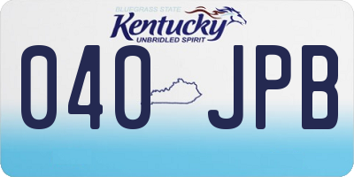 KY license plate 040JPB