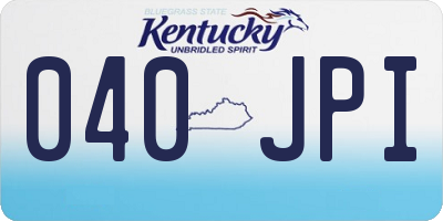 KY license plate 040JPI