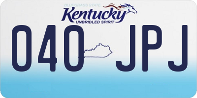 KY license plate 040JPJ