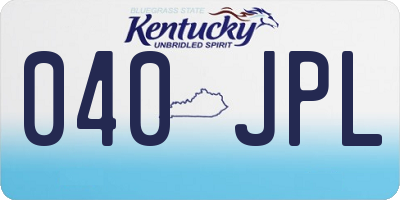 KY license plate 040JPL